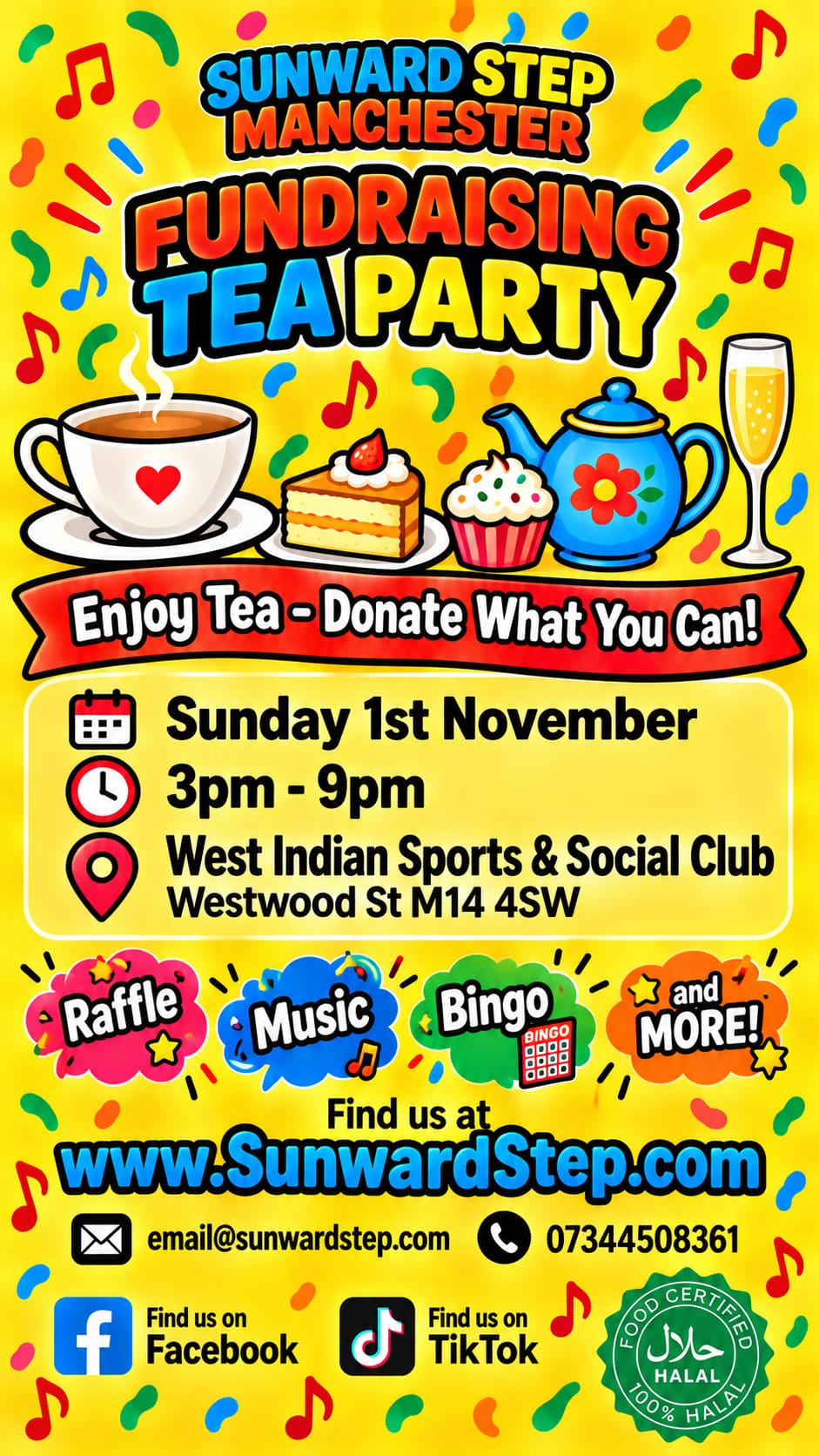 Sunward Step Community Tea Party poster